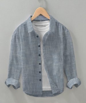 Blue linning shambray