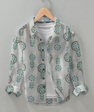 Corn flower block print