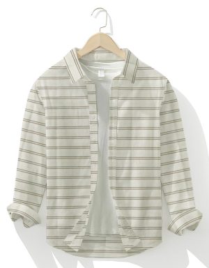 Off White & Beige striped